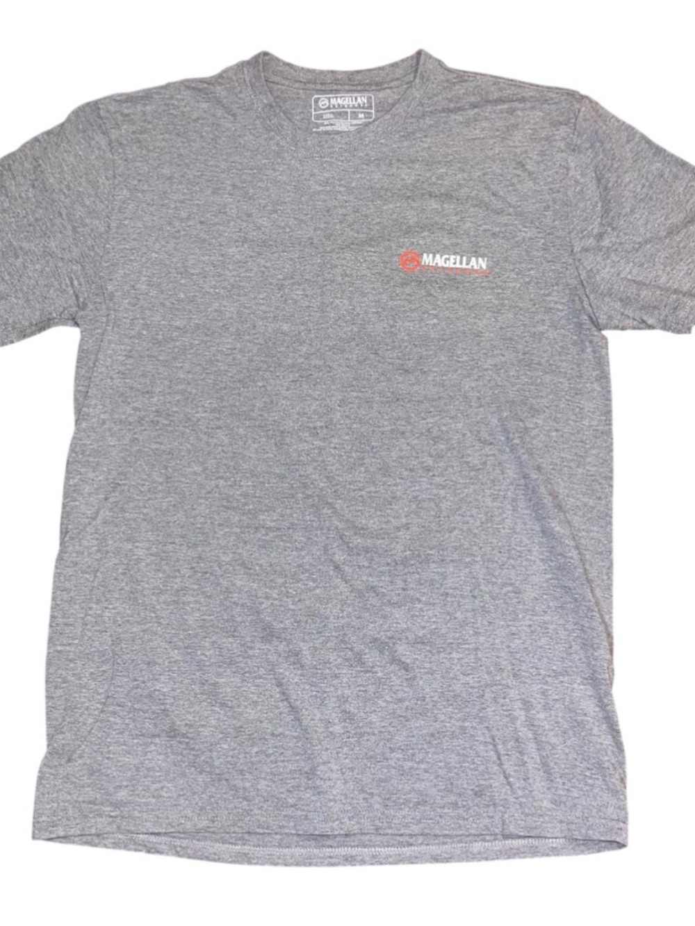 Magellan Gray White Red Short Sleeve Tee Shirt Truck Explore Men’s Medium EUC